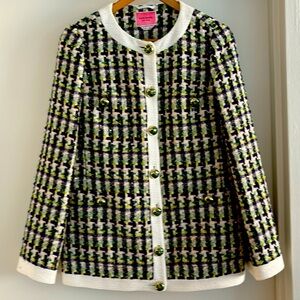 Kate Spade multi color tweed jacket